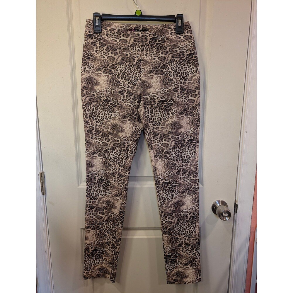 Women's Peck & Peck Cheetah Print Pull On Ankle Pants Size 2